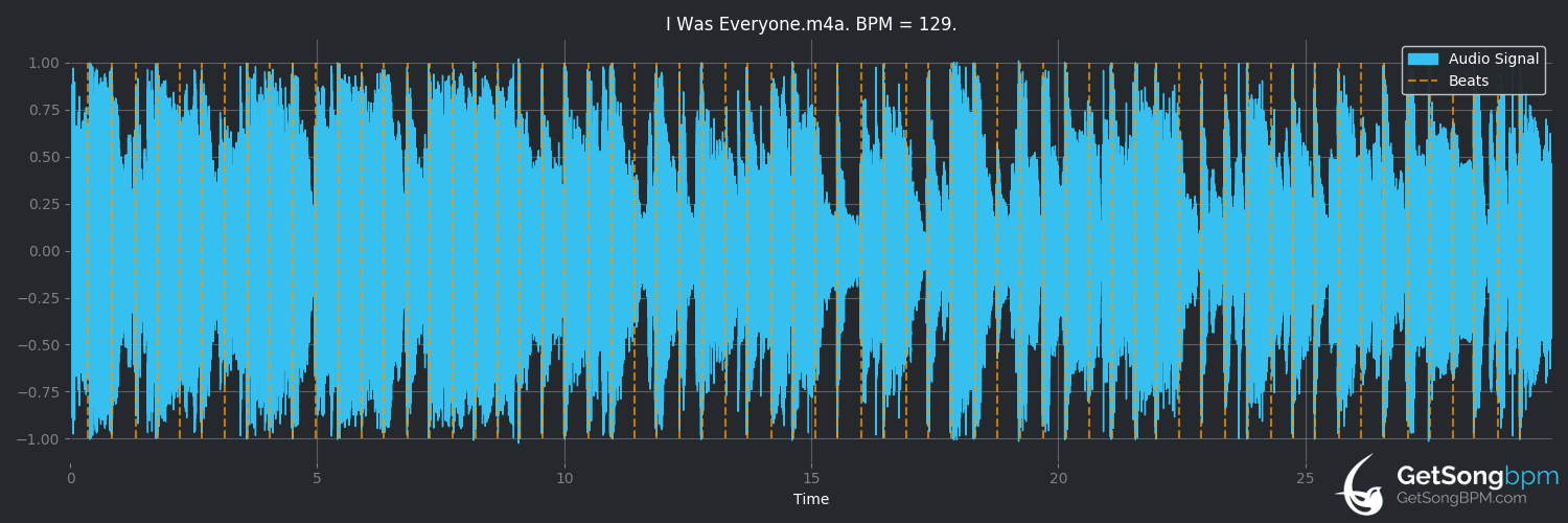 bpm analysis for I Was Everyone (Joan as Police Woman)