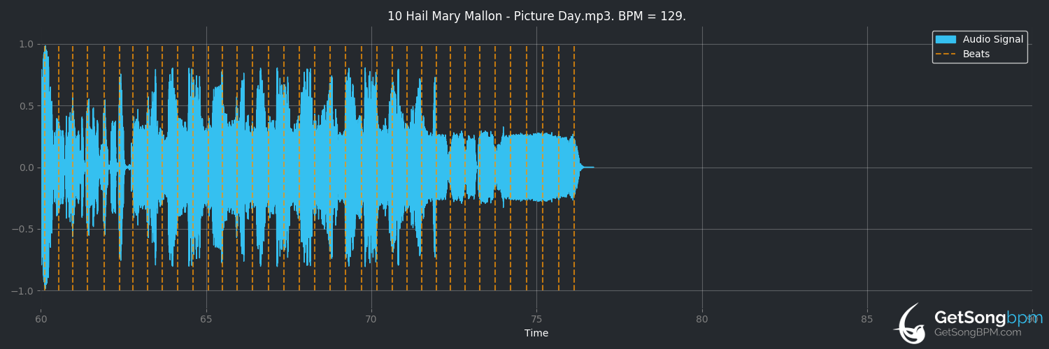 bpm analysis for Picture Day (Hail Mary Mallon)